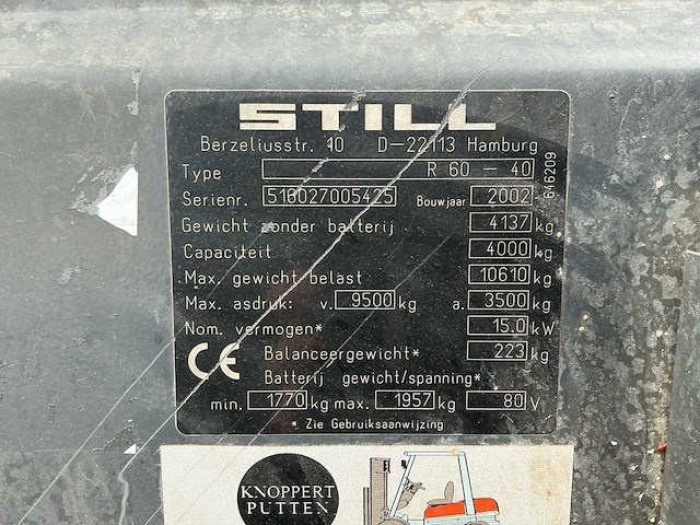 Still r6.-40 vorkheftruck - afbeelding 3 van  15