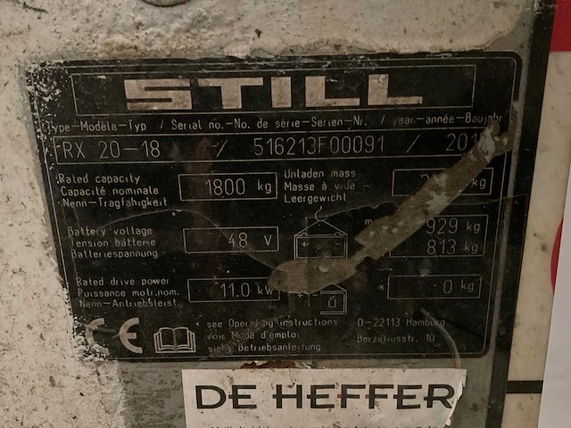 Still rx20-18 vorkheftruck - afbeelding 8 van  16