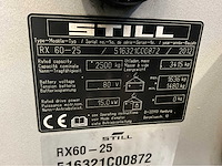 Still rx60-25 - vorkheftruck triplex - vorkensteller - freelift - sideshift- acculader - afbeelding 8 van  19
