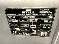 Still rx60-25 vorkheftruck 2021 triplex- freelift - sideshift - 5542 uur - afbeelding 16 van  16