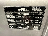 Still rx60-25 vorkheftruck 2021 triplex- freelift - sideshift - 5542 uur - afbeelding 15 van  16