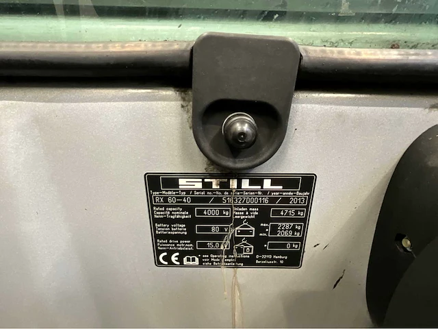 Still rx60-40 vorkheftruck- triplex - vorkensteller - freelift - sideshift - afbeelding 17 van  18