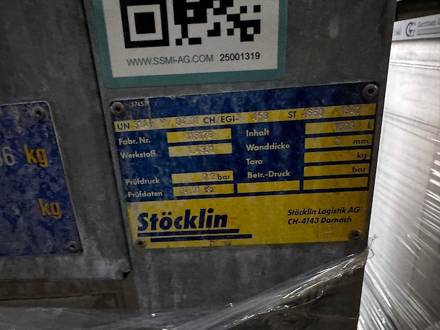 Stöcklin - 1000 liter roestvrij staal - 113178 - container - afbeelding 6 van  6