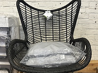 Stoel 77x106x8,5 cm, karwei, bobbi, zwart - afbeelding 1 van  5