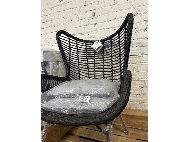 Stoel 77x106x8,5 cm, karwei, bobbi, zwart - afbeelding 2 van  5