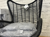 Stoel 77x106x8,5 cm, karwei, bobbi, zwart - afbeelding 2 van  5