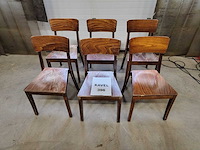 Stoel hout (6x) - afbeelding 1 van  4