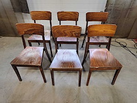 Stoel hout (6x) - afbeelding 2 van  4