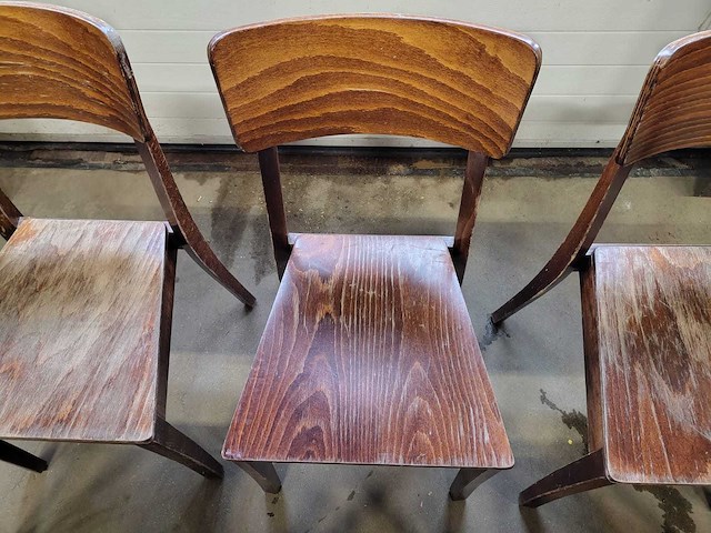 Stoel hout (6x) - afbeelding 4 van  4