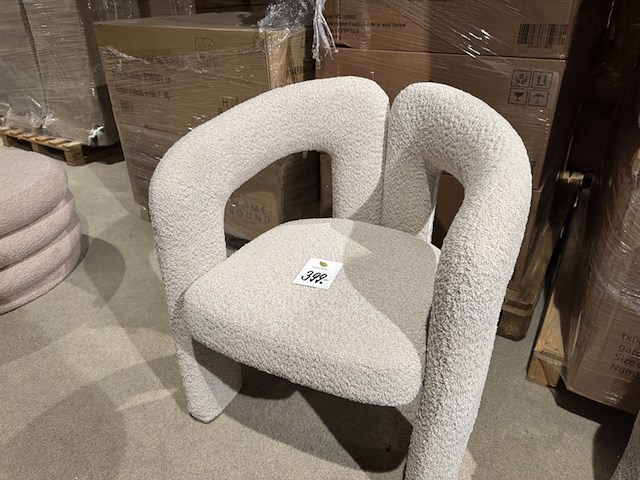 Stoel, lena, bouclé zand - afbeelding 2 van  5