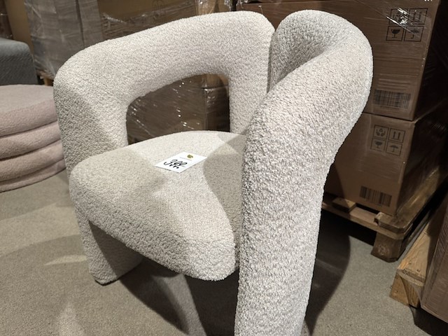 Stoel, lena, bouclé zand - afbeelding 3 van  5