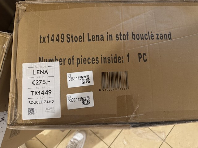 Stoel, lena, bouclé zand - afbeelding 5 van  5