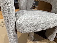 Stoel, zand bouclé stof, design - afbeelding 3 van  3