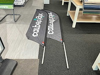 Stoepbord met 2 vlaggen - afbeelding 2 van  3