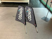 Stoepbord met 2 vlaggen - afbeelding 2 van  4