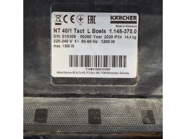 Stof-/waterzuiger - 45l - 230v kärcher, nt40/1 tact l, bouwjaar 2020 - afbeelding 7 van  7