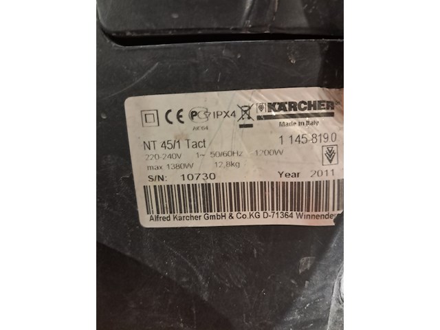 Stof-/waterzuiger - 45l - 230v kärcher, nt45/1 tact, bouwjaar 2012 - afbeelding 2 van  12
