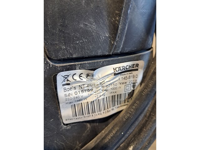 Stof-/waterzuiger - 45l - 230v kärcher, nt45/1 tact, bouwjaar 2018 - afbeelding 16 van  18
