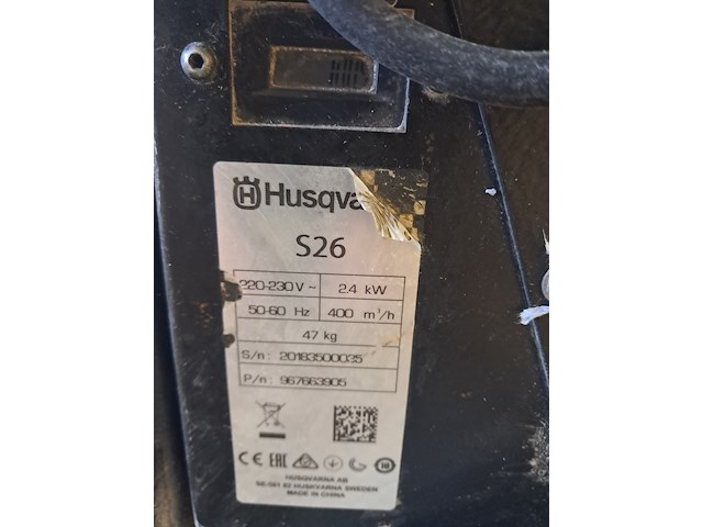 Stofafzuiging met longopac 230v husqvarna, s26, 2019 - afbeelding 11 van  11