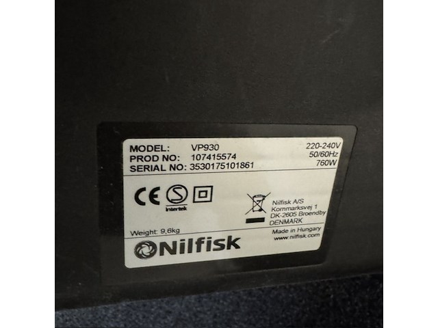 Stofzuiger nilfisk, vp930 - afbeelding 3 van  3