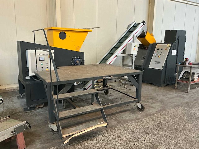 Stokkermill recyclinginstallatie ps600 & k140 flexi (2021–2022) – complete lijn met magnetische transportbanden en zeef – ±496 draaiuren - afbeelding 3 van  56