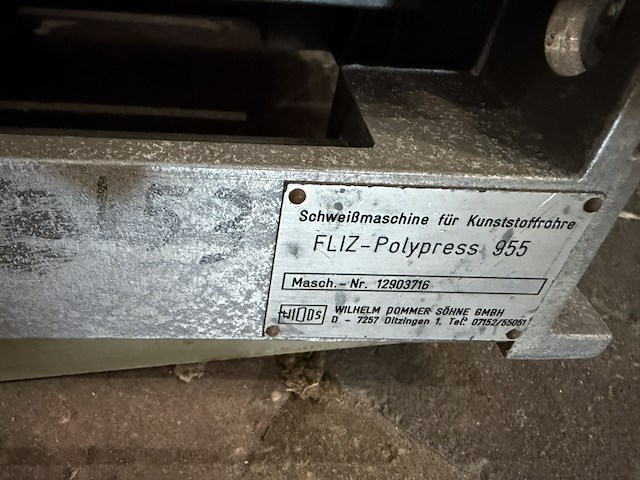 Stomplasmachine, wilhelm dommer sohne, fliz-polypress 955 - afbeelding 2 van  2