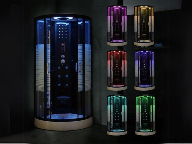 Stoomcabine halfrond 100x100 cm - afbeelding 1 van  3