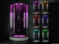 Stoomcabine halfrond 90x90 cm - afbeelding 1 van  2