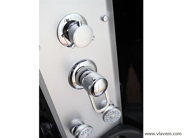 Stoomcabine rechthoekig - zwarte cabine met witte bodemplaat 130x95x230 cm - afbeelding 3 van  5