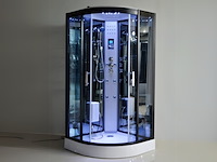Stoomcabine vonato, halvo hydrocomfort, zwart & wit - afbeelding 1 van  3