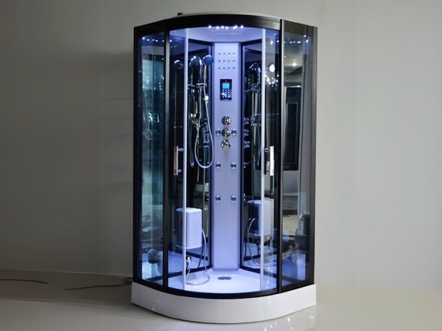 Stoomcabine vonato, halvo luxesteam, zwart & wit - afbeelding 1 van  3