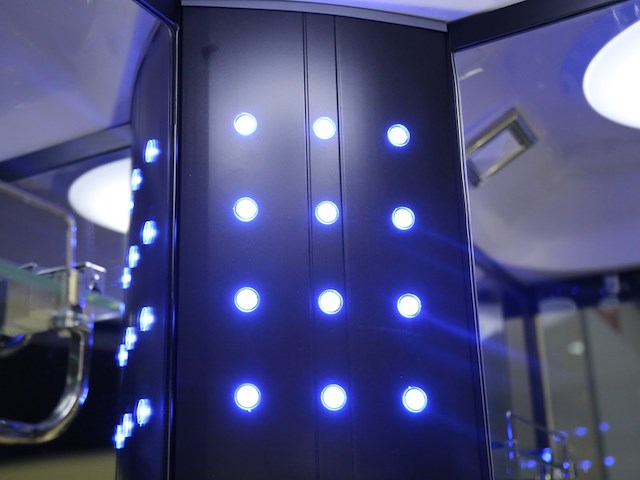 Stoomcabine vonato, halvo stroomglide, zwart & wit - afbeelding 3 van  8