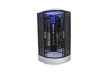 Stoomcabine vonato, halvo stroomglide, zwart & wit - afbeelding 1 van  8