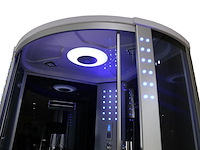 Stoomcabine vonato, halvo thermolux, zwarte cabine, wit bad - afbeelding 3 van  10