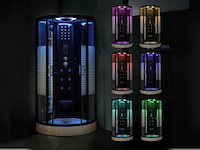 Stoomcabine vonato, met massagejets, zwart & wit - afbeelding 1 van  3