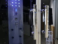 Stoomcabine vonato, met massagejets, zwarte cabine, wit bad - afbeelding 5 van  10