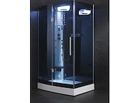 Stoomcabine vonato, met massagejets, zwarte cabine, witte bodemplaat - afbeelding 2 van  3