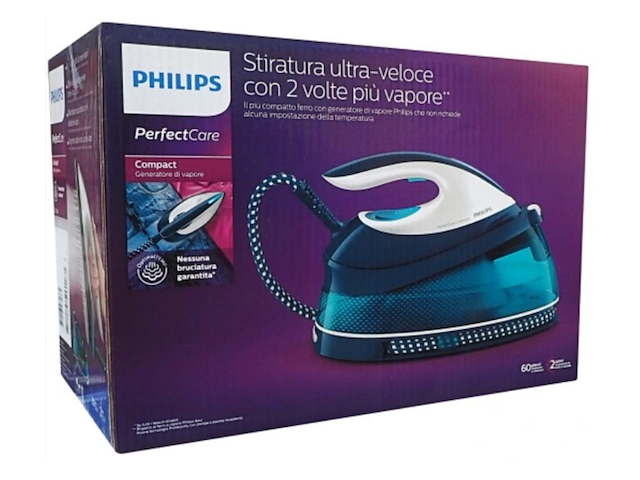 Stoomgenerator - 2400w - 6,5 bar - aqua/wit philips, perfectcare compact gc7844/20, aqua/wit - afbeelding 1 van  1