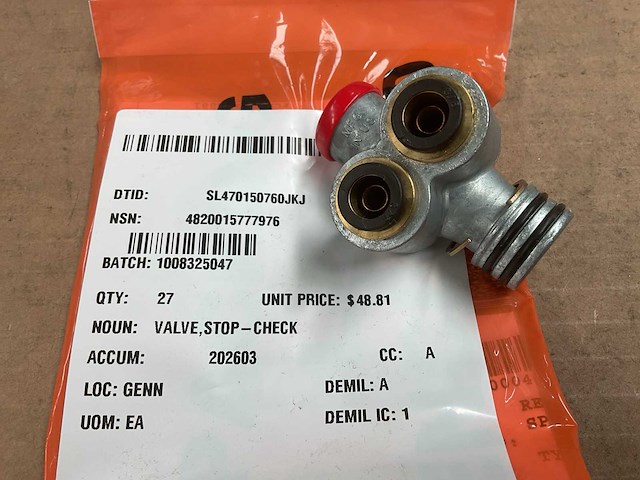 Stop-check valve (27x) - afbeelding 1 van  4