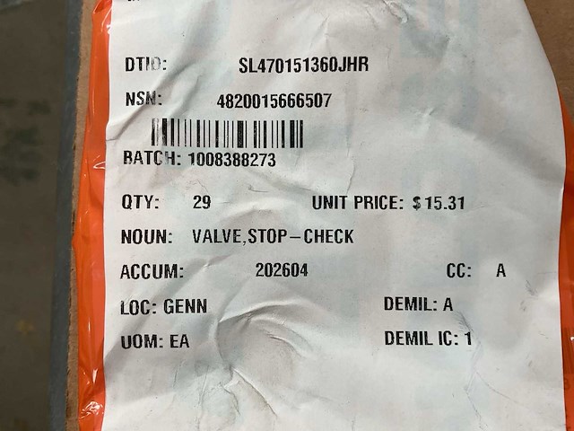 Stop-check valve (29x) - afbeelding 2 van  2