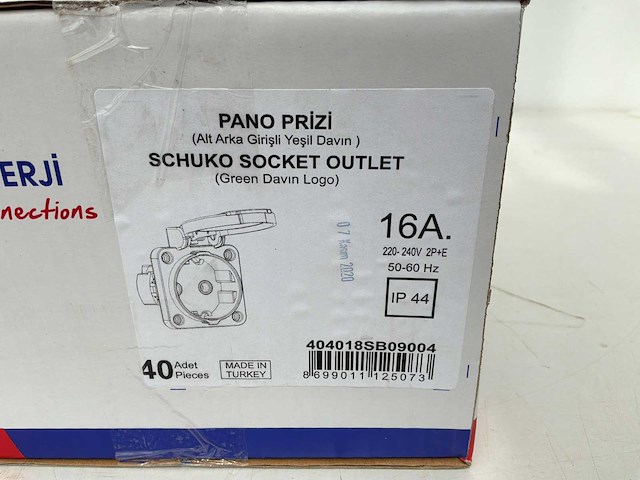 Stopcontacten/schuko 16 amp 40x - afbeelding 3 van  4