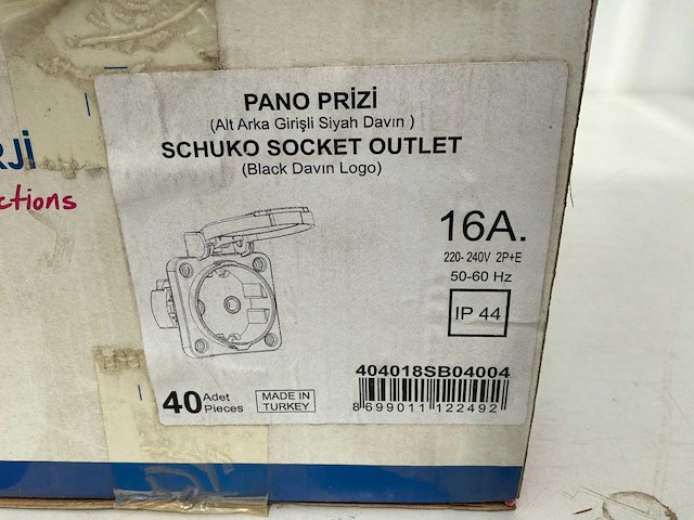 Stopcontacten/schuko 16 amp 40x - afbeelding 3 van  4