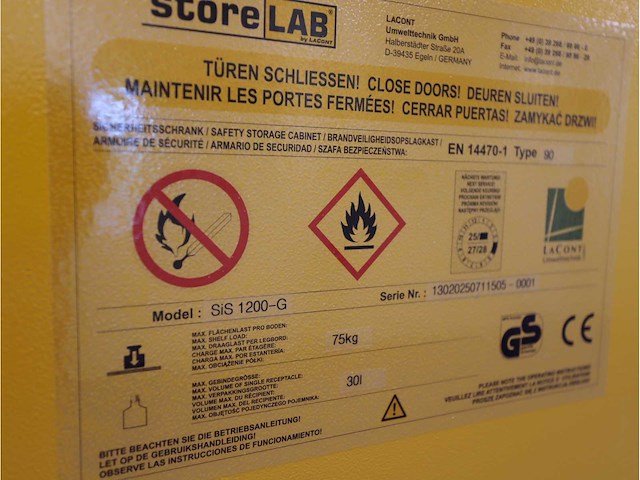 Storelab sis 1200-g biologische veiligheidskast en14470-1 - afbeelding 4 van  4