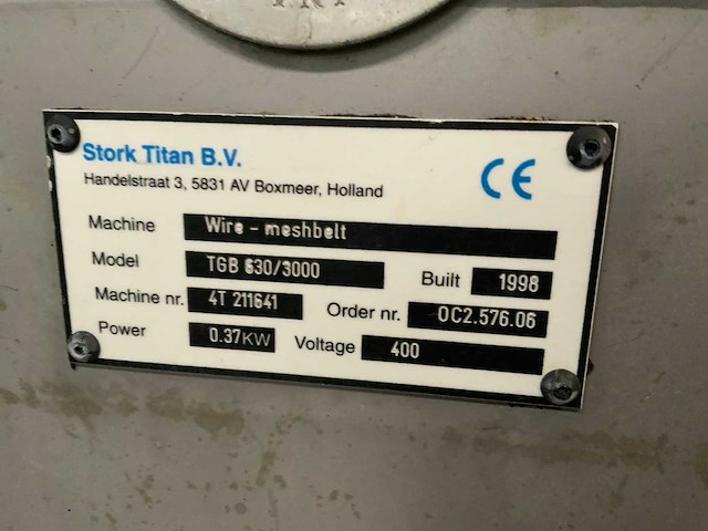 Stork mesh transportband rvs verrijdbaar - afbeelding 5 van  5