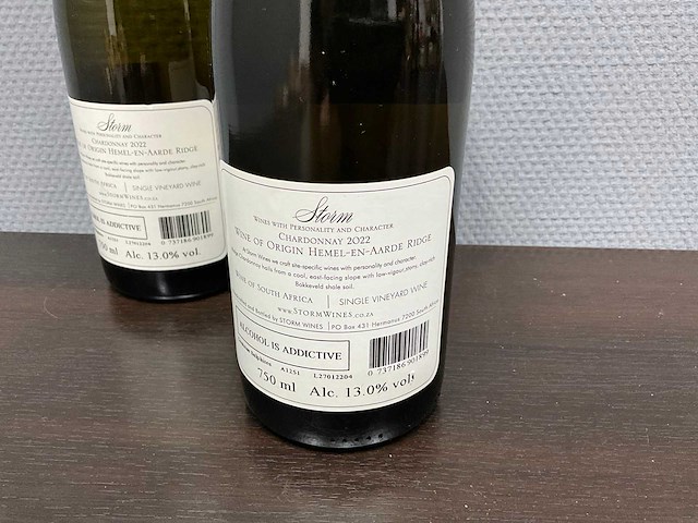 Storm wines, chardonnay 'ridge', 2022 (3x) - afbeelding 3 van  3