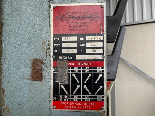 Strands s68 kolomboormachine - afbeelding 5 van  5