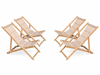 Strandstoel, ligstoel, beige - afbeelding 1 van  3