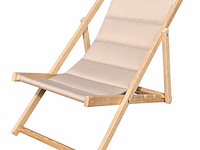 Strandstoel, ligstoel, beige - afbeelding 2 van  3