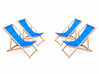 Strandstoel, ligstoel, blauw - afbeelding 1 van  3