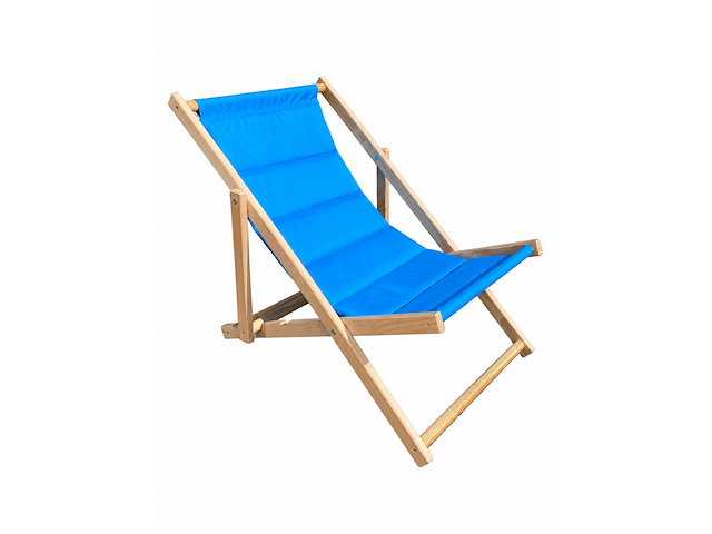 Strandstoel, ligstoel, blauw - afbeelding 2 van  3
